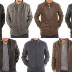 Alta mens motorcycle bomber fleece lined faux